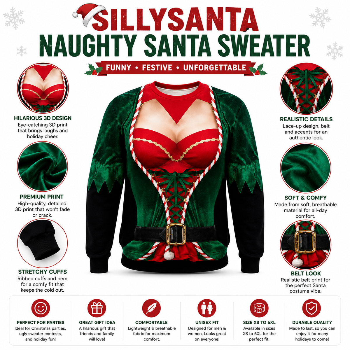 Silly Santa Pullover
